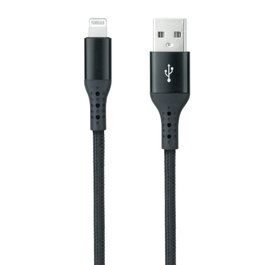 Nanocable Cable Lightning a USB 2.0 Negro Mallado, 1 m
